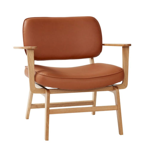 Haze Lounge Chair Brown/Natural by Hubsch
